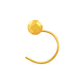 22K Yellow Gold Medium Geometric Nose Pin with Wire with gold weight of 0.27g